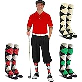 Golf Knickers Mens Albatross Golf Outfit - Golf Cap, 3 Argyle Socks