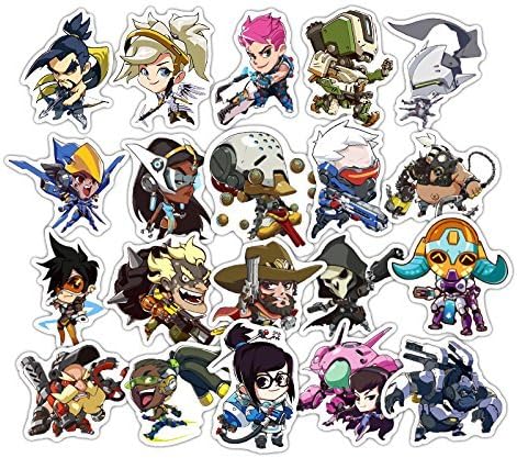 Overwatch Car Stickers [48 Pieces]，Savorware 48Pieces Overwatch Custom Print Die Cut Bumper Vinyl Stickers For Car Laptop Motorcycle Bicycle Luggage Decal Graffiti Patches Skateboard