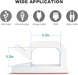 Minicoco Adhesive Cable Clips Outdoor Light Wire Cable Management 60 Clear Red view 2