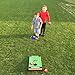 Elite Sportz Mini Cornhole Game - Premium Kids Bean Bag Toss Game, 2 Games on 1 Board - Tic Tac Toe and a Fun Corn Hole Outdoor Toss Game (Football)