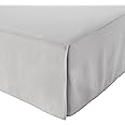 Amazon Basics - Lightweight Pleated King Size Bed Skirt, Fade Resistant, Machine Washable, King, Light Grey, Solid