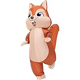 Spinosaurus Inflatable Squirrel Costume Kids Thanksgiving Inflatable Costume Christmas Blow Up Squirrel Costumes Halloween Inflatable Suit for Boys Girls