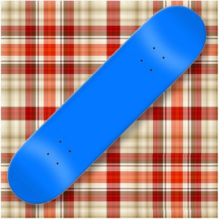 Blue Blank Skateboard Deck - 7.5 In Stain Blue Grip