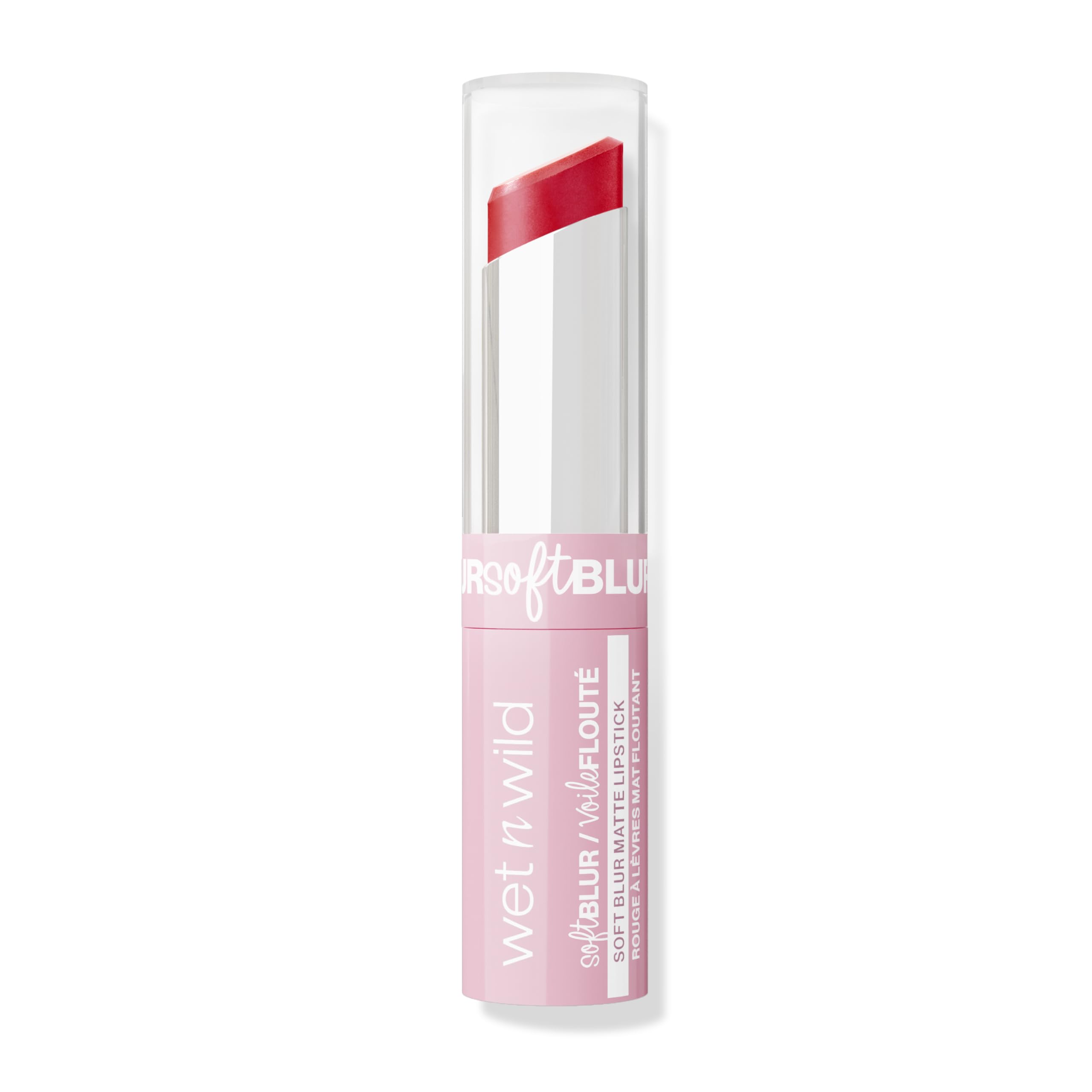 Wet n Wild Cloud Pout Soft Blur Matte Lipstick, Matte Lipstick with Non-Drying and Long-Lasting Formula, Lightweight and Moisturizing, Little Red Rosette