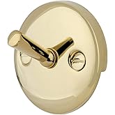 Kingston Brass DTL102 Overflow Plate for Trip Lever Drain, Polished Brass 3.19 x 3.19 x 2.06