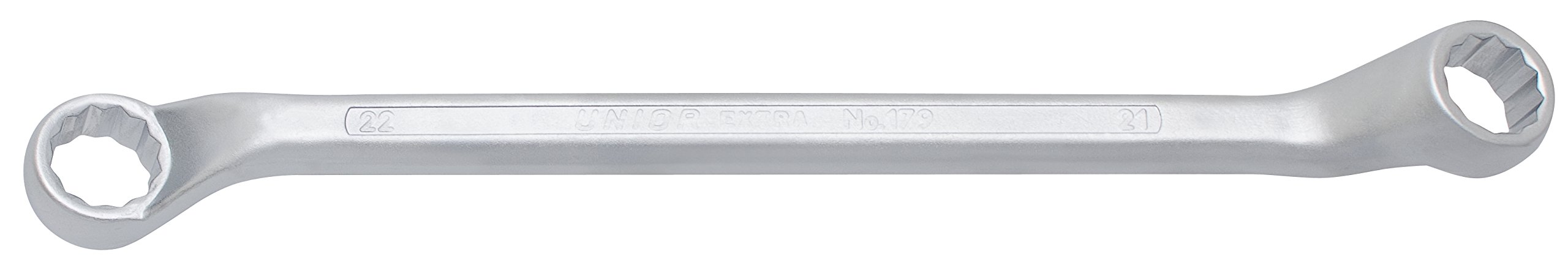 Unior 179/2 Double Deep Offset Ring Spanner Wrench for Scaffolders Kit, 21x22