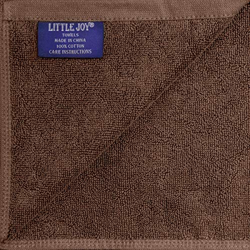 LITTLE JOY Bath Towels Set Extra Large 100% Cotton Highly Absorbent Super Soft Bathroom Towels Sets (Brown, Set of 2)
