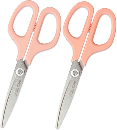 Amazon プラス はさみ フィットカットカーブ スマート コーラルピンク 35 234 2 同色2本 文房具 オフィス用品 文房具 オフィス用品