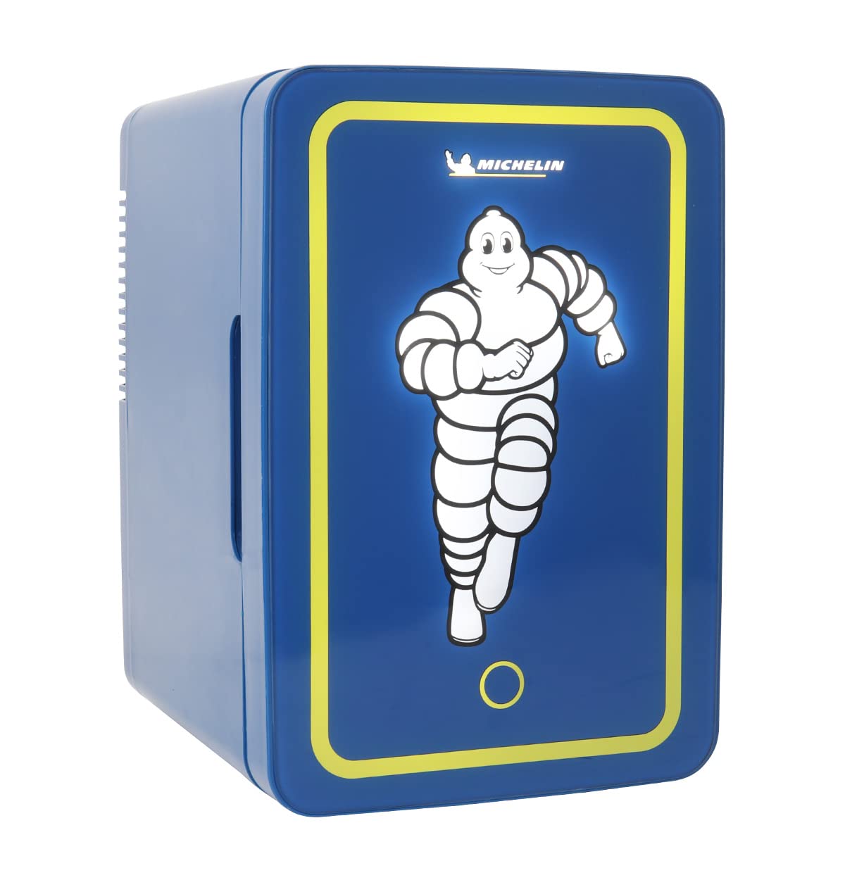 MICHELIN Mini Fridge - Refrigerator for Bedroom Office, Portable Table Top Beverage Cooler, 12V 110V Refrigerador For Drinks, Soda, Wines, Use In Car, Dorm, Outdoor, Patio, 8 Can
