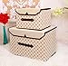 HAKACC Foldable Storage Bin, Waterproof Storage Cube Box with lids and Handles for Home Closet Bedroom Drawers Organizers Set of 2