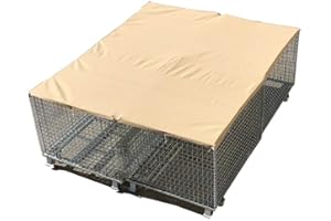 Alion Home UV Stable Dog Run & Pet Kennel Shade Cover, Sunblock Shade Privacy Panel with Grommets and Hems on 4 Sides (Kennel not Included) (6' x 12', Beige)