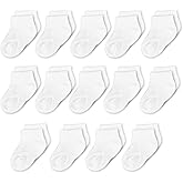 CozyWay Baby & Toddler Socks With Grippers Non Slip Low Cut Grip Socks for Girls and Boys Soft Comfy Cotton 14 Pack