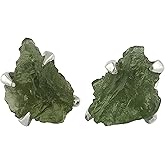 Starborn Creations Rough Moldavite Post Style Earrings