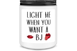 HOMSOLVER Birthday Gifts for Men, Light Me When You Want A BJ Candle - Funny Gifts for Men, Valentines Day Gifts for Him, Naughty Fathers Day Anniversary Engagement Gifts for Husband,Fiance, Best Friends Gifts