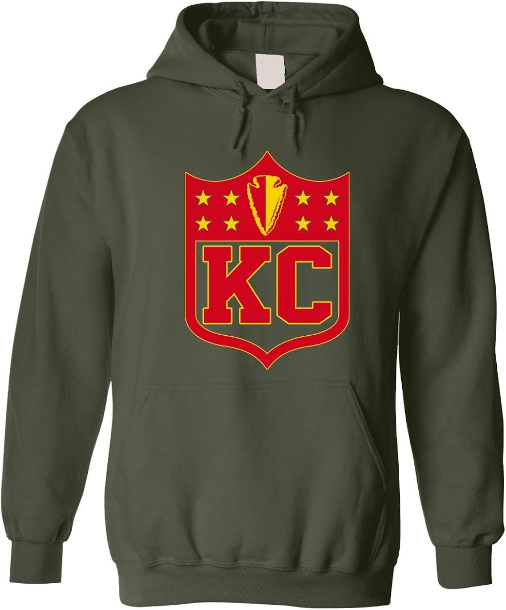 America S Finest Apparel Kc Kansas City Shield Military Green Shirts
