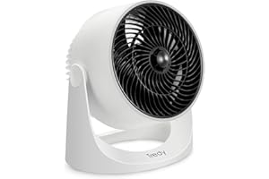 GOHHME Tredy Air Circulator Fan,Small Quiet TurboForce Desk Fans with Base-Mounted Controls,3 Speed Cooling Fan,Floor Fan for Whole Room Home Bedroom Office-8 Inches