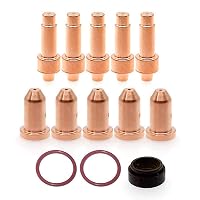 10 Pcs Plasma Cutting Torch Consumables For Miller XT40 - 5 Electrodes (249926) & 5 Nozzles (249928), 40A 1 thumbnail image