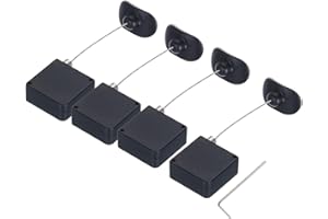 MECCANIXITY Retractable Cable Lock with Double-Sided Adhesive Slow Remote Control Security Lock Arc Terminal for TV, DVD,Show