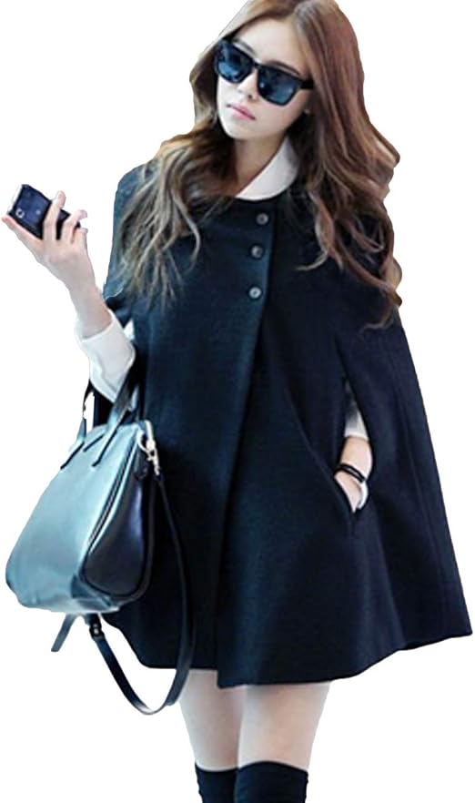 Amazon Zuomaレディース 秋冬服 マントコート ショート ラシャコート チェスターコート クローク コート ジャケット 通販