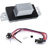 HVAC Blower Motor Resistor Kit With Harness Replacement for Chevy Silverado Tahoe Trailblazer Suburban Avalanche GMC Sierra Envoy Yukon Buick Cadillac Escalade Replaces # 15 81773, 89018778, 89019351