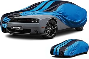 Kaugung Car Cover Waterproof Custom Fit Dodge Challenger（2008-2025）, Full Exterior Cover for Automobiles Lightweight Resistant Outdoor Sun UV Rain Dust Snow Wind Protection.