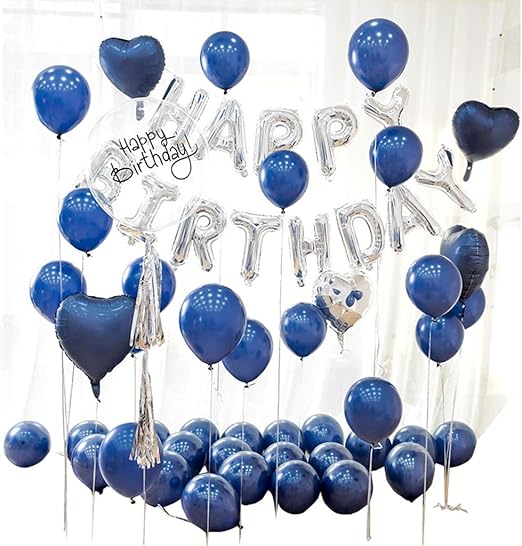 Xuzgang Paquete De Globos Azules Decoracion De Cumpleanos Para