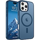 SUPFINE Magnetic for iPhone 16 Pro Case(Compatible with MagSafe)(Military Grade Drop Protection) Slim Translucent Matte Shockproof with Anti-Fingerprint Phone Case,Deep Blue