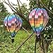 Mimgo Store Grid Windsock Colorful Hot Air Balloon Wind Spinner Garden Yard Outdoor Decor