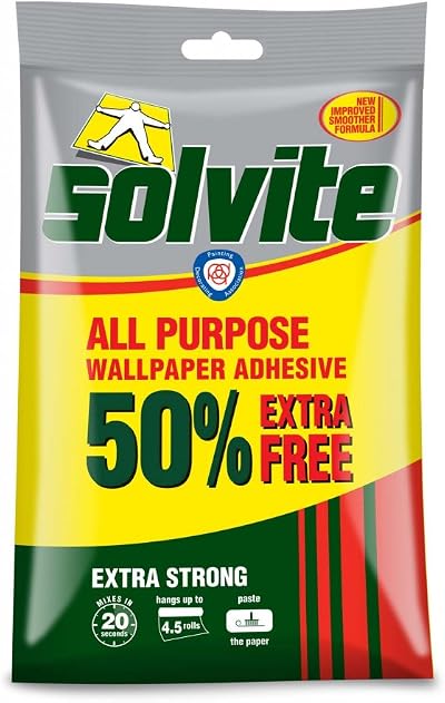 Solvite All Purpose Wallpaper Paste 3 Rolls 50 Percent Free Brand Solvite