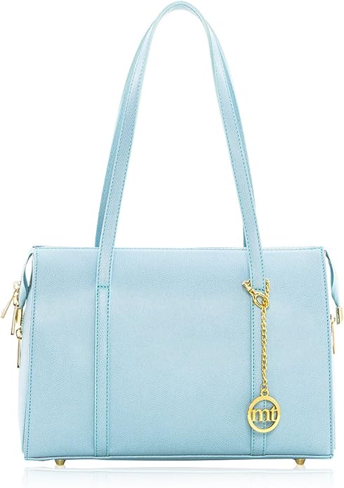 Mia Tomazzi - Leather Handbag - LIGHT BLUE (298) - Made in Italy