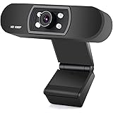 ANTZZON Webcam 1080P Full HD PC Skype Camera,with Microphone, Video Calling and Recording for Computer Laptop Desktop, Plug a