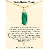 YEETONDA Natural Gemstone New Beginnings Graduation 925 Sterling Silver Plated with 18K Gold Protection Necklace for Women