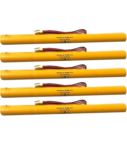 5 Pack NiCD Battery Replacement For Emergency/Exit Lights - 4.8V 800mAh For Evenlite B310011 Models