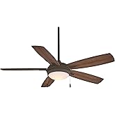 Minka-Aire F534L-ORB Lun-Aire With Light 54 Inch Ceiling Fan with Integrated 17W LED Light in Oil Rubbed Bronze Finish