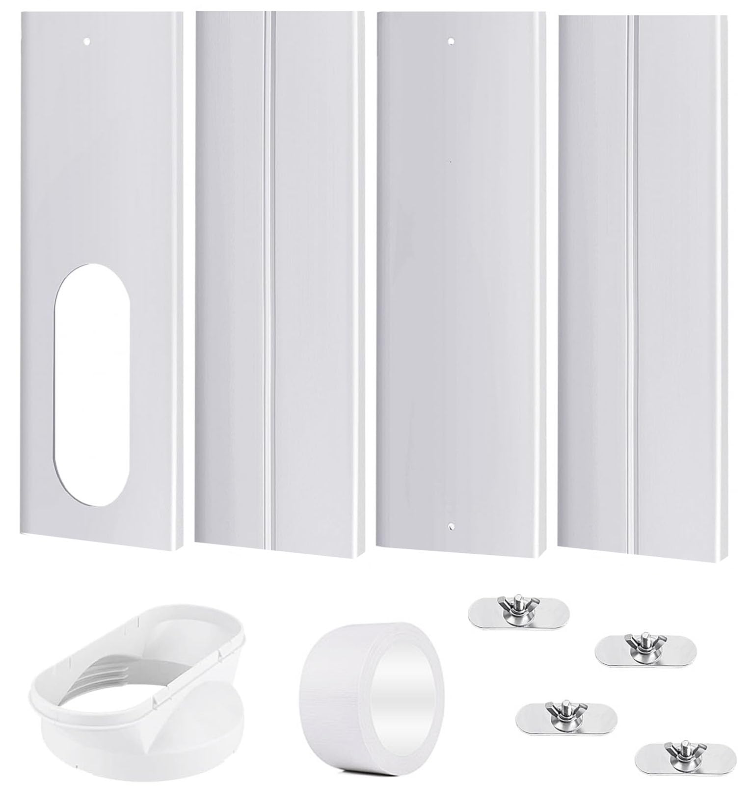 Sliding Window Seal | Mobile Air Conditioner PVC Seal Bracket | Multipurpose Window Vent, Suitable for Portable A/C with 5.9" Hoses