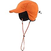 Home Prefer Waterproof Men's Winter Hats with Visor Warm Fleece Lined Baseball Cap Earflaps Trooper Trapper Hat for Men