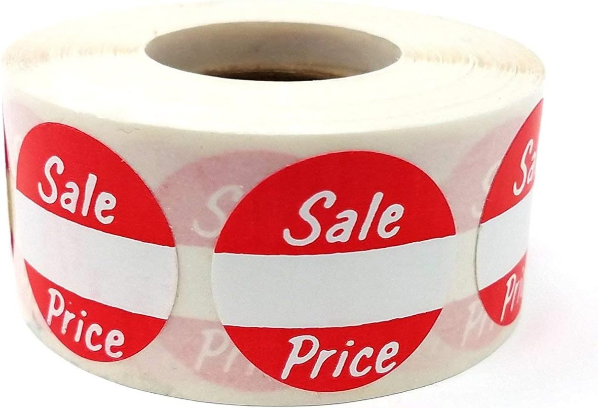 Business & Industrial 500 SelfAdhesive Sale Price Round Retail Labels 1" Sticker Tags Labeling