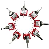 mxuteuk 8pcs 6 Terminal 3 Position DPDT Mini