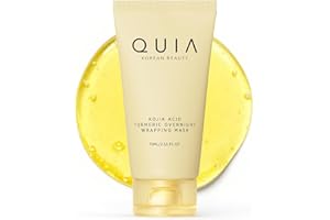 QUIA BEAUTY QUIA Turmeric + Kojic Acid Overnight Wrapping Mask – Hydration Mask for Glowing Skin – Evens Tone, Soothes Redness and Improves Skin Texture – Korean Skincare 75ML
