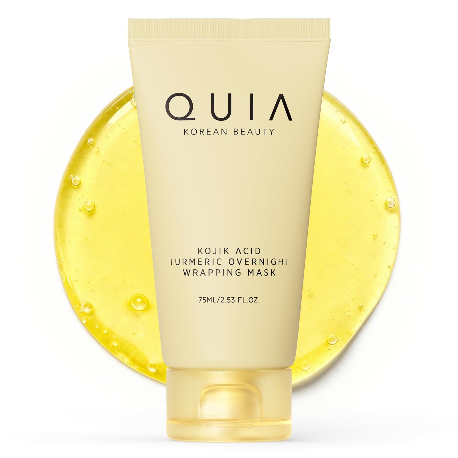 Photo 1 of **USED** QUIA Turmeric + Kojic Acid Overnight Wrapping Mask – Hydration Mask for Glowing Skin – Evens Tone, Soothes Redness and Improves Skin Texture – Korean Skincare 75ML