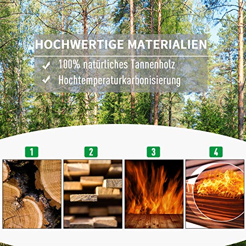 Outsunny Pflanzkasten Blumenständer Rankgitter Rankkasten Rosenbogen mit Leckage-Löcher Garten Holz Dunkelbraun 64 x 28… – Bild 6