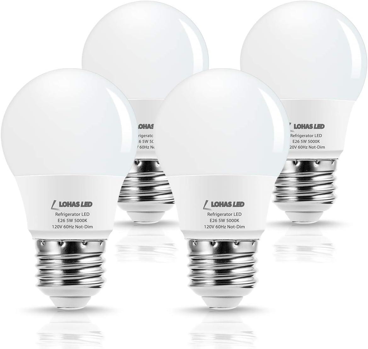 LOHAS - Bombilla LED A15 para refrigerador, equivalente a 40 W (5 W