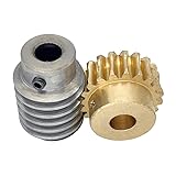 Worm Gear Set 1.5M-20T 20:1 Ratio 1.5 Mod Carbon