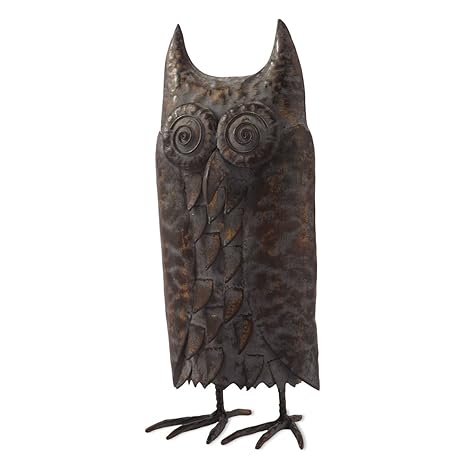 Amazon Com Foreside Home And Garden Metal Hoot Owl Figurine