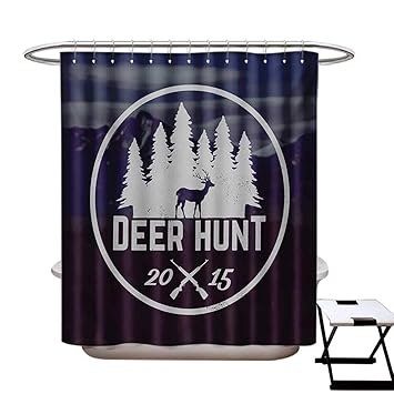 Amazon Com Hunting Shower Curtains Waterproof Deer Hunt Emblem