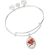 Alex and Ani Printed Flower 'Sister' Charm Bangle