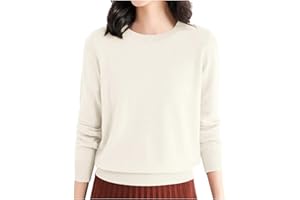 2024 Fall Sweaters for Women Merino Sweaters Long Sleeve Crew Neck Lightweight Travel Hiking Shirt Pullover Top