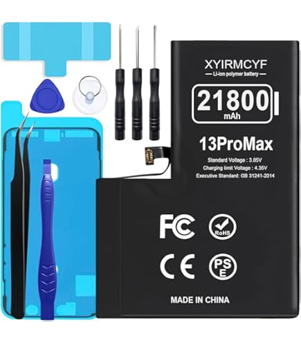 Amazon.com: JSYVKUTO 17200mAh Battery for iPhone 13 Pro Max, New 0