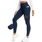 Stelle Women's Fleece Lined Leggings 27'' Thermal Winter Warm High Waisted Workout Yoga Pants with Pocket