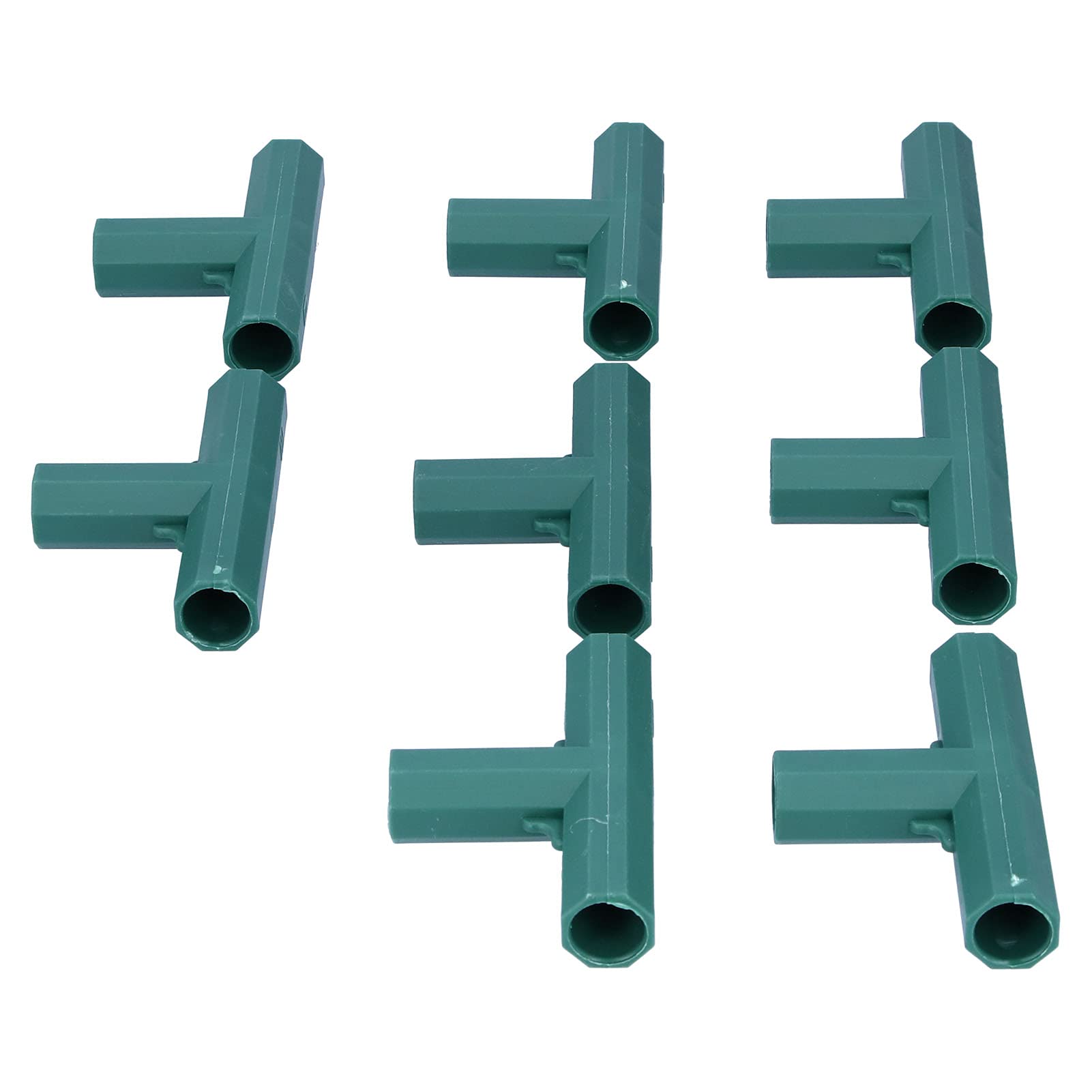 8pcs T- Shape Pipe Connectors, Gardening Plastic T-Connectors Bracket Pipe Parts DIY Plant Stake Joint Tee Adapter for 16mm Garden Support